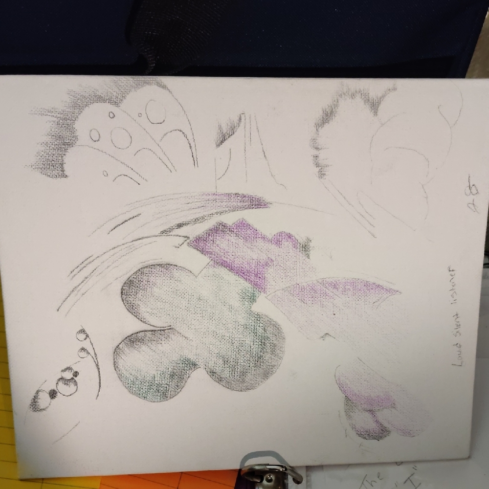Modern Abstract Canvas with Black and Purple Hues